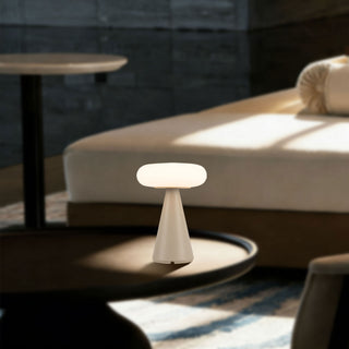 Zest 9 in Sand Dimmable LED Exterior Portable Lamp